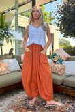 Sandbar Linen Blend Bloom Barrel Pant Rust Due approx 1 week